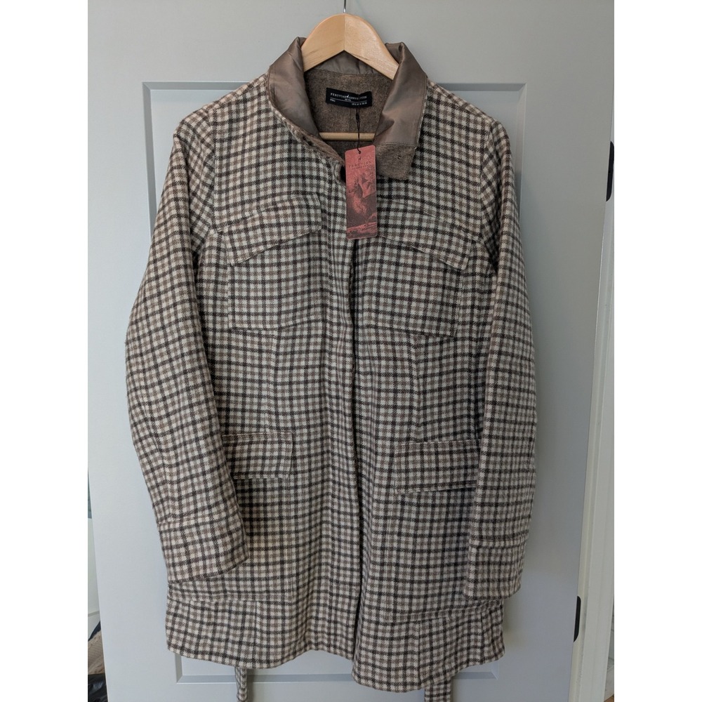 Peruvian Connection Ashmore Riding Jacket Plaid Wool Blend Women US 6 UK 10‎